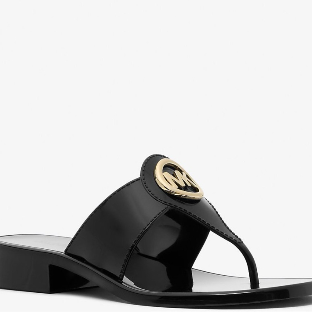 Michael Kors Black and Gold Sandals